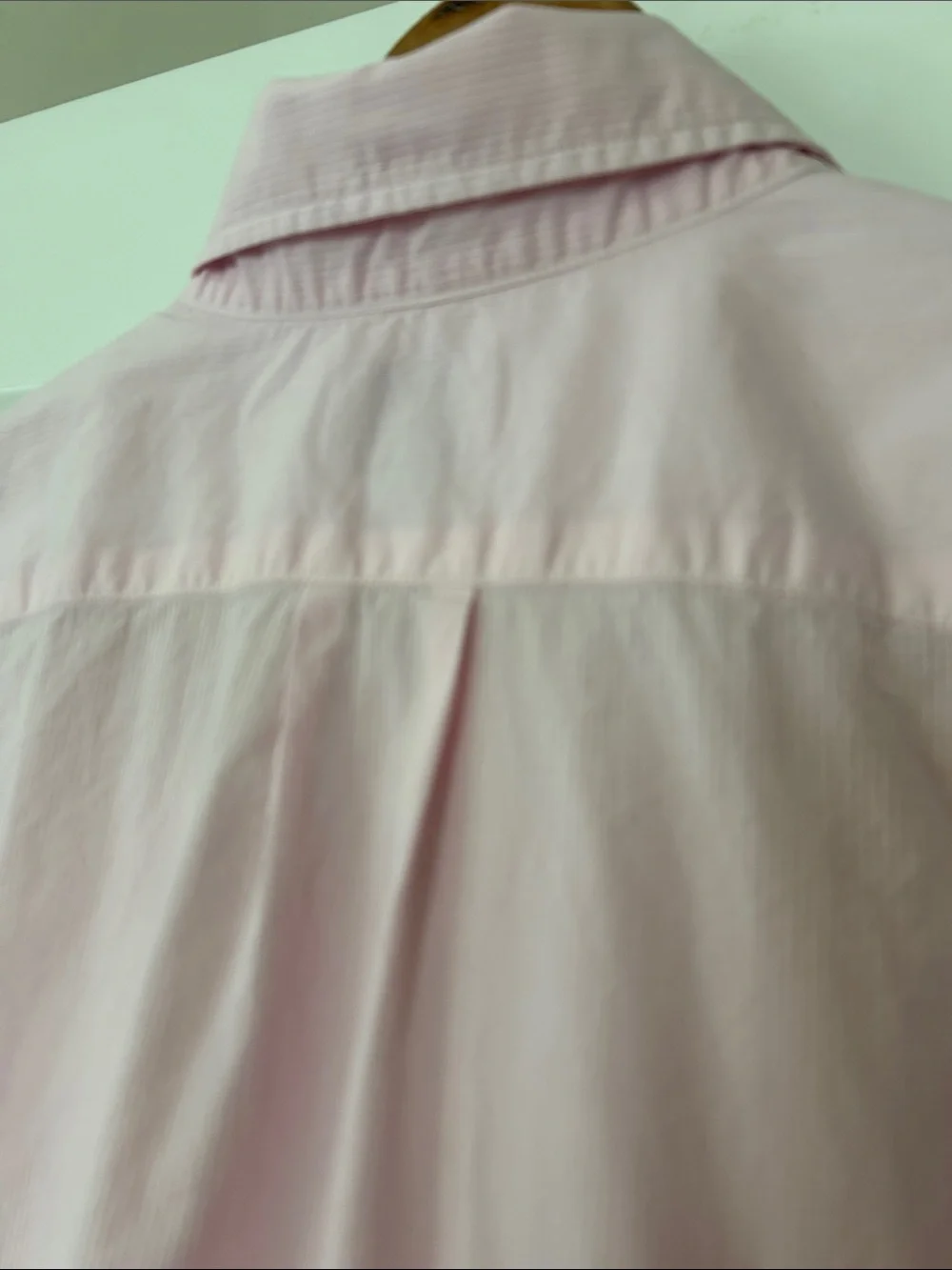 J Crew 100% Cotton Shirting Pink Stripe Shirt Sz L w MEASUREMENTS 1 Pocket